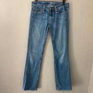 Women’s Miss Me Jeans Blue Bootcut 30 Low Rise Denim Color Sonoma